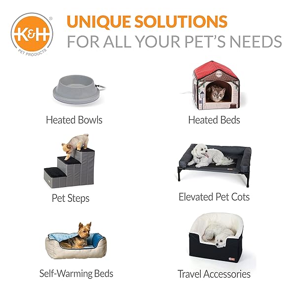 K&H PET PRODUCTS BUCKET BOOSTER DOG CAR SEAT, SEAT BELT SECURED, 2 SAFETY LEASHES, WASHABLE COVERS, STURDY DOG & CAT BOOSTER SEAT, CARRIERS FOR SMALL TO MEDIUM PETS – LARGE GRAY/CREAM