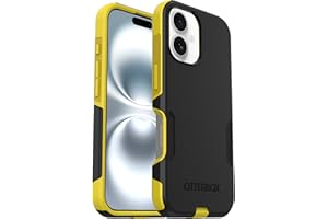 OtterBox iPhone 16 (Only) - Commuter Series MagSafe Case - Night (Black & Yellow) - Built-in Magnets - Slim & Tough - Pocket-
