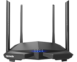 Tenda AC1200 Dual Band WiFi Router, High Speed Wireless Internet Router with Smart App, MU-MIMO for Home (AC6),Black