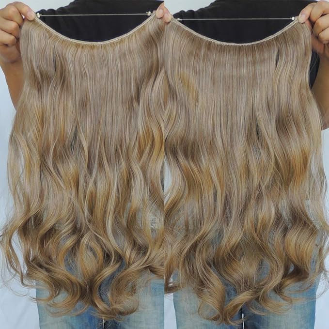 Secret Halo Hair Extensions Flip in Curly Wavy Hair Extension Synthetic