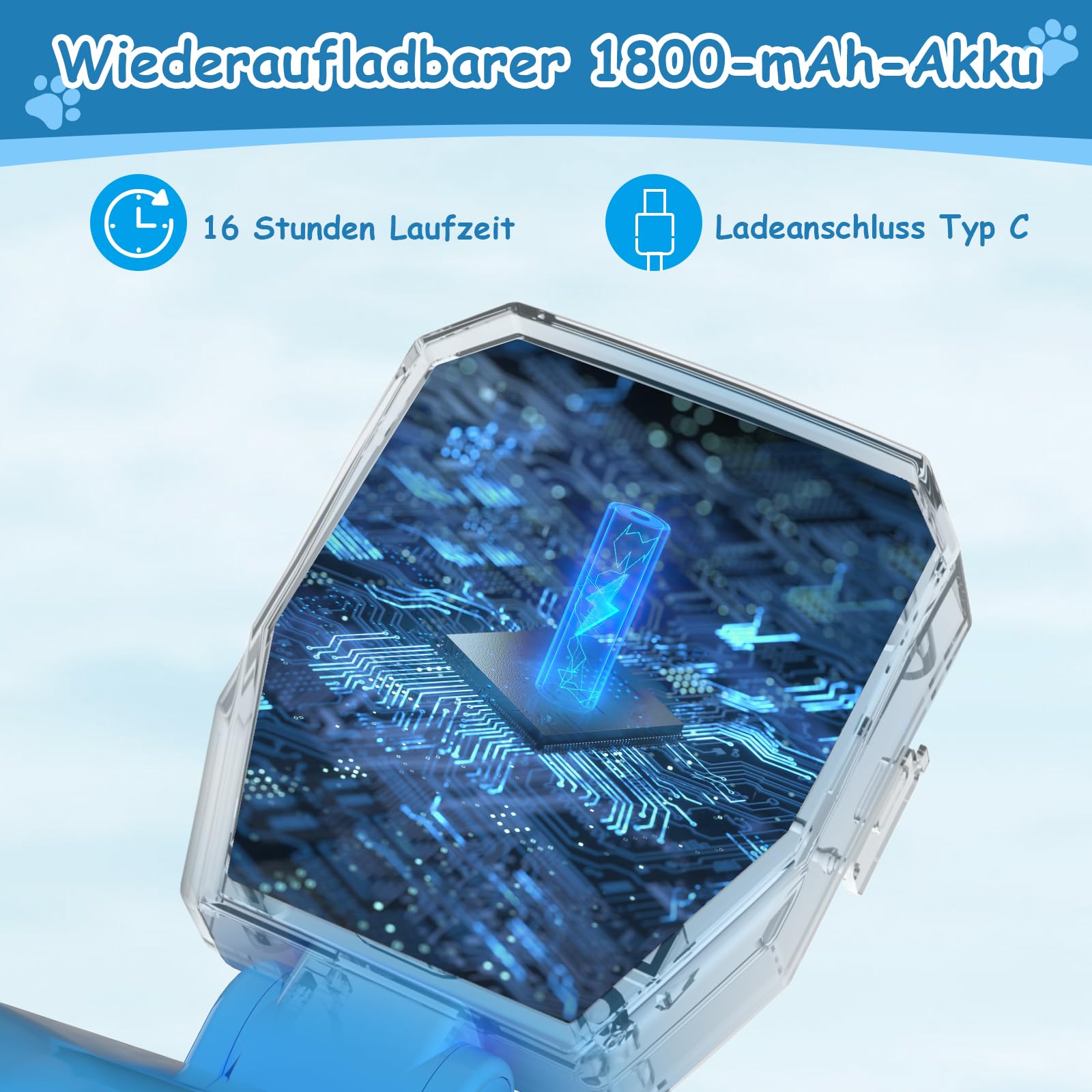 Metalldetektor Kinder, OMMO USB Wiederaufladbarer Metalldetektor mit Lustigem LCD-Display, 72-100cm Verstellbarer Leichter Metalldetektoren für Kinder, Erkundung im Freien, Azure 3