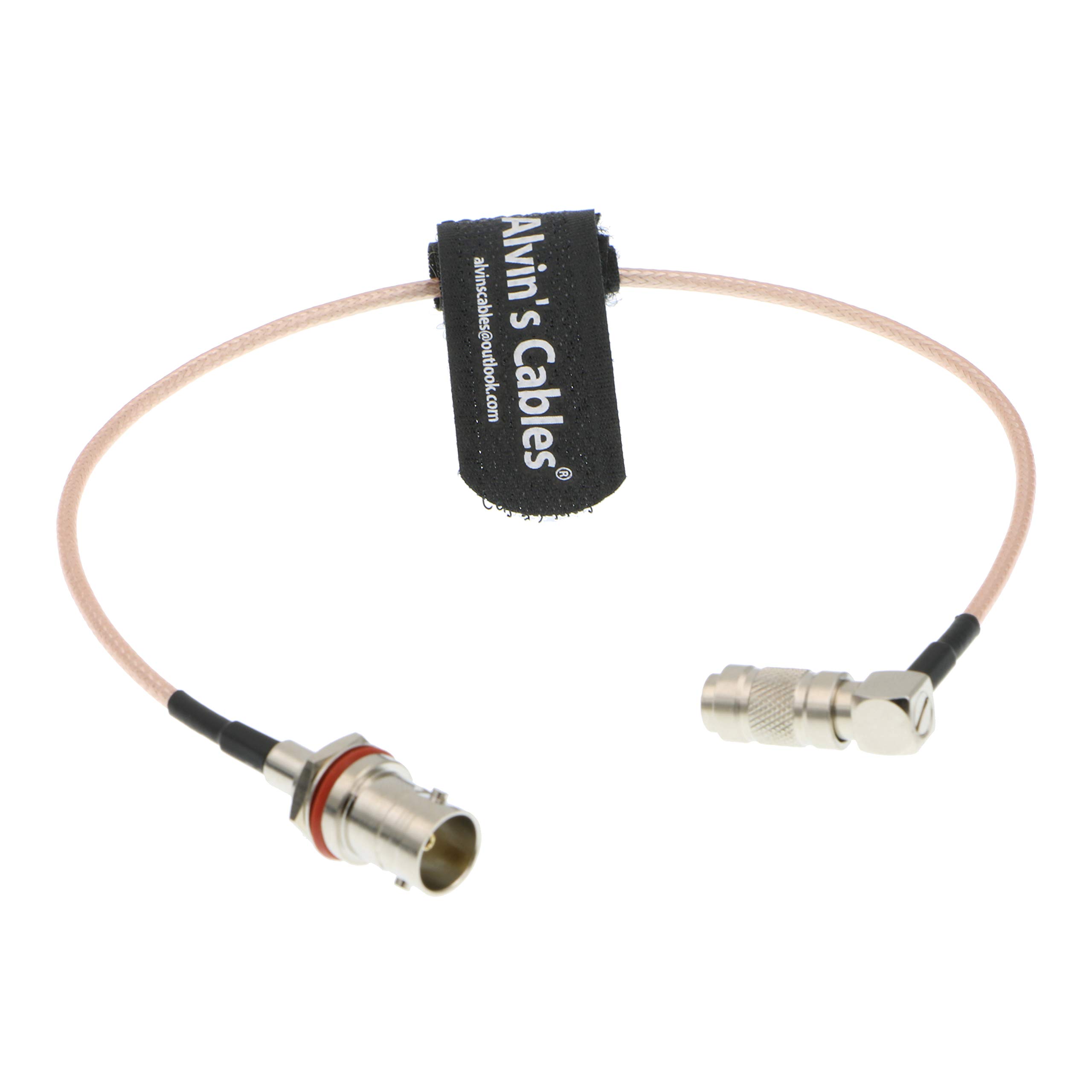 Alvin's Cables DIN 1.0/2.3 Right Angle to BNC Female HD SDI 75ohm RG179 Cable for Blackmagic HyperDeck Shuttle 30CM