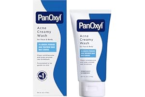 PanOxyl Antimicrobial Hydrating Acne Creamy Wash, 4% Benzoyl Peroxide, 6 Ounce