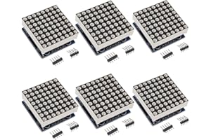 Haldzemo MAX7219 8x8 Dot Matrix LED Display Module 5V MCU Control LED Dot Matrix for Arduino Raspberry Pi (Multicolor, 2 Pack of Each Color)