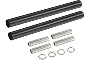 MECCANIXITY Threaded Extension Rod, 5.91" Lamp Pipe with Connector Light Fixture Parts for Pendant Light Island Lighting Chan
