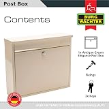 Burg-Wächter MB02AC Antique Cream Wall Mounted Post Box 36x31x10cm view 3