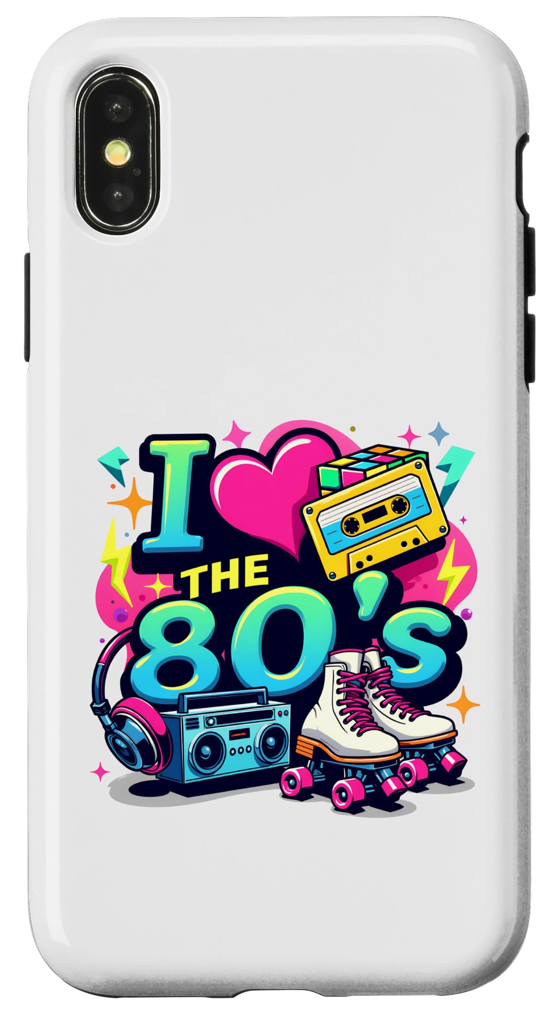 iPhone X/XS Vintage 80s Party Outfit Men Women Eighties I Love The 80s Case