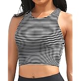 Yonique Women High Waisted Bikini Two Piece Swimsuit Crop Bathing Suits Sporty Swimwear Bikini Set