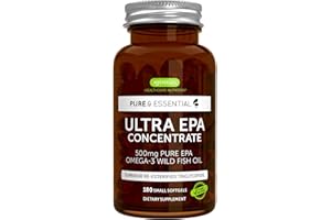 IGENNUS HEALTHCARE NUTRITION Igennus Ultra Pure Omega-3 EPA 500mg, Highly Concentrated IFOS Certified Wild Fish Oil, Advanced rTG Triglyceride Form, Non-GMO, 180 Small Softgels
