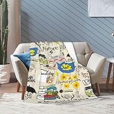 Semoxid Throw Blankets Air Conditioner Blanket Warm Cozy Flannel Blanket for Couch Bed Sofa Home Decor (50“x40”)