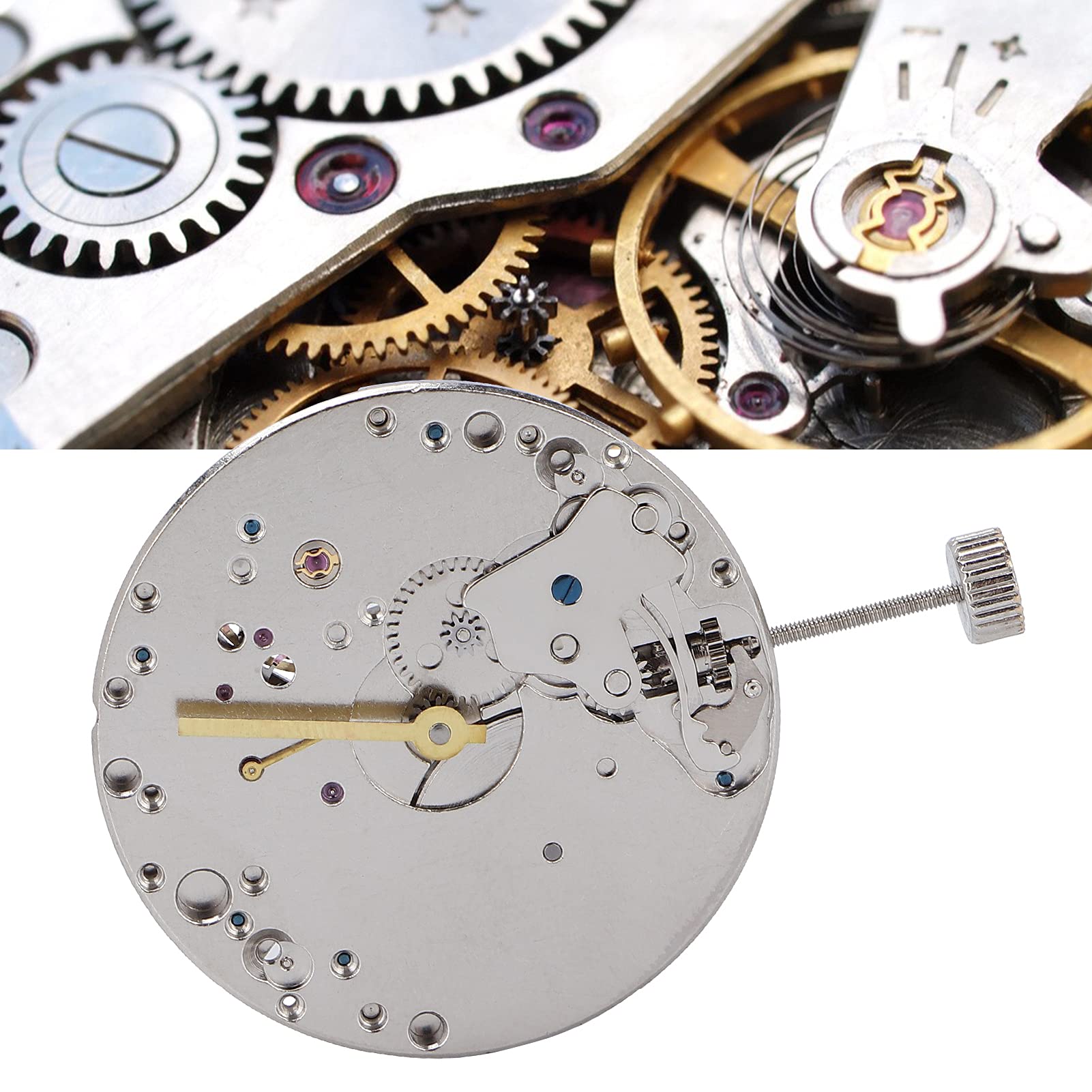 ZJchao Mechanical Watch Movement, ST3600 1.5in Diameter Movement Mechanical Watch Repairing Maintenance Replacement Accessory Round Watch Movements Kit for Watch Repair