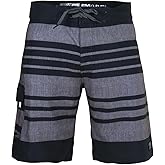Mens Swim Trunks 22 Inch, Long Board Shorts Men's, Slim Fit, Stretch Material,No Liner, No Side Pockets
