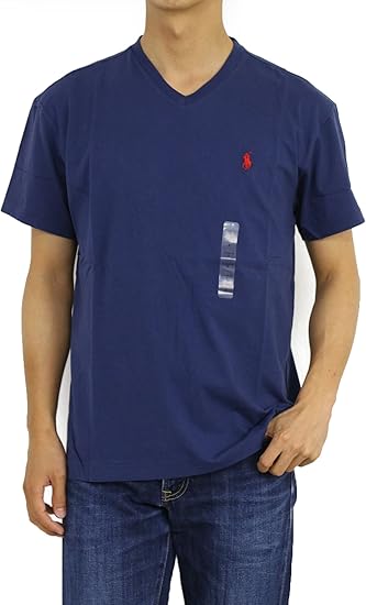 Amazon ポロ ラルフローレン Polo Ralph Lauren メンズ 無地 Vネック Tシャツ ワンポイント 並行輸入品 Tシャツ カットソー 通販