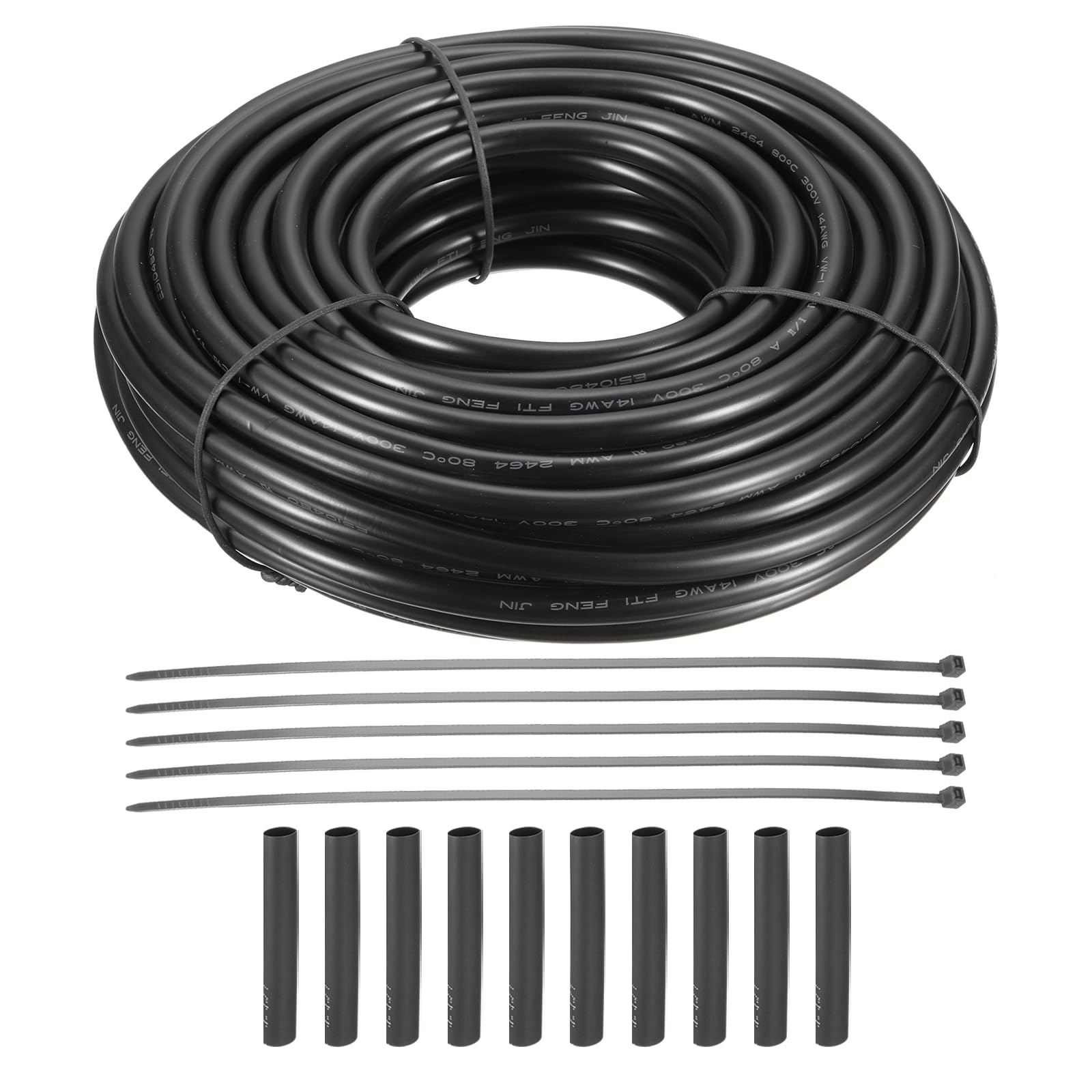 uxcell 14 Gauge Wire 2 Conductor Electrical Wire, 14 AWG Stranded PVC Cord, 14/2 Low Voltage Landscape Lighting Copper Cable for House Wiring Garage Trailer Boat Wiring, 15.2m/50ft