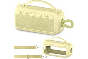 JCHPINE Silicone Cover Case for Bose SoundLink Plus Portable Speaker, Protective Soft Silicone Case with Carrying Handle and 