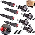 9.99WORLD MALL 4 Pack Universal Golf Cart Seat Belts Kit for Yamaha Club Car EZGO Go-Kart ATV UTV, 42 inch Retractable Seat Belts Kit (Without Mounting Bar)