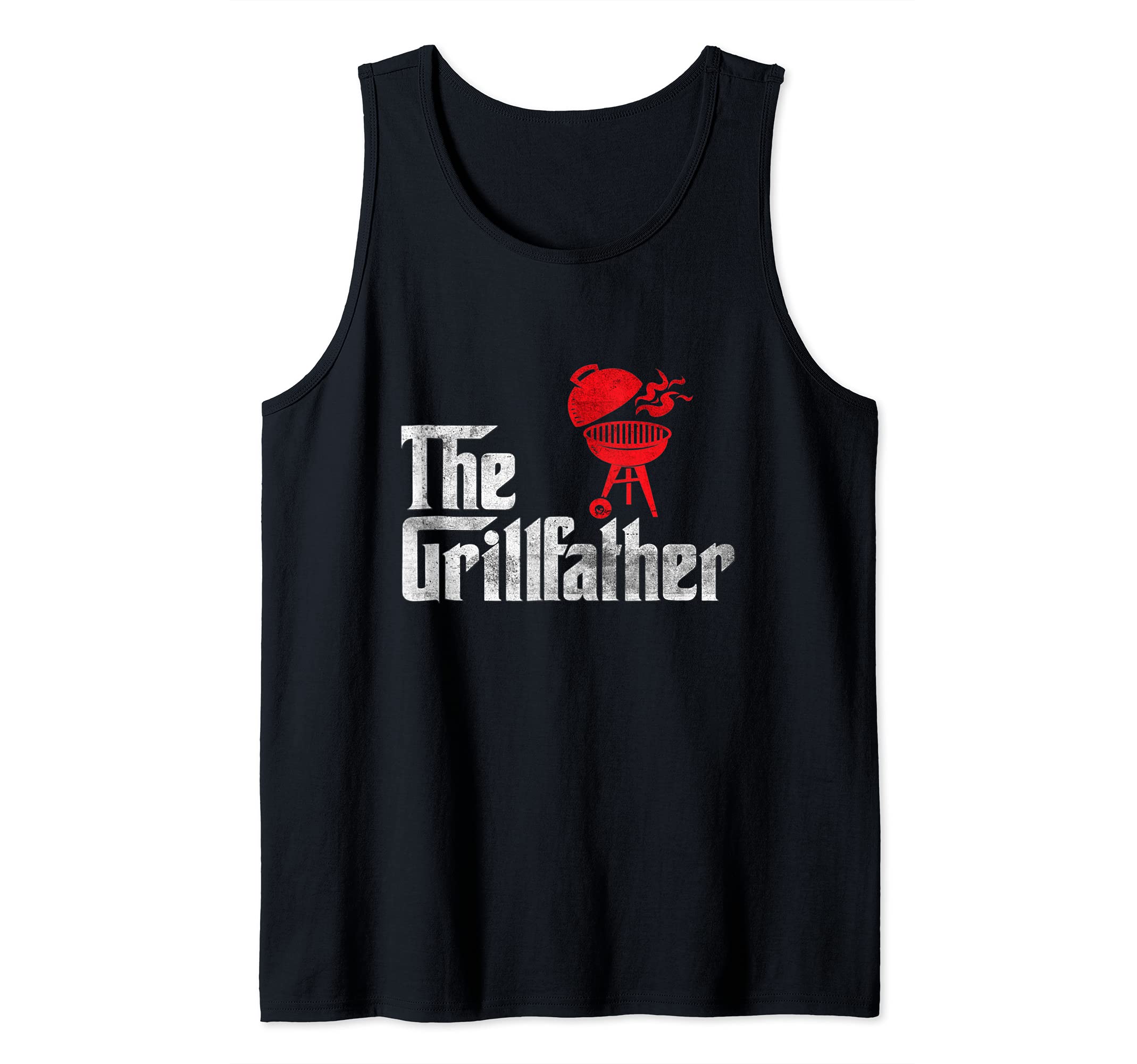 Mens Grillfather BBQ Timer Barbecue Funny Tee Chef Tank Top