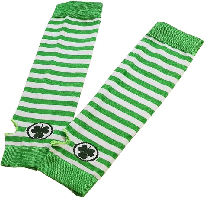 EC077 Unisex Adult Winter St. Patrick's Day Stripe Leaves