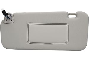 Nakuuly Left Driver Side Sun Visor Compatible with Nissan Murano 2009 2010 2011 2012 2013 2014 Gray Sunvisor with Light Repla