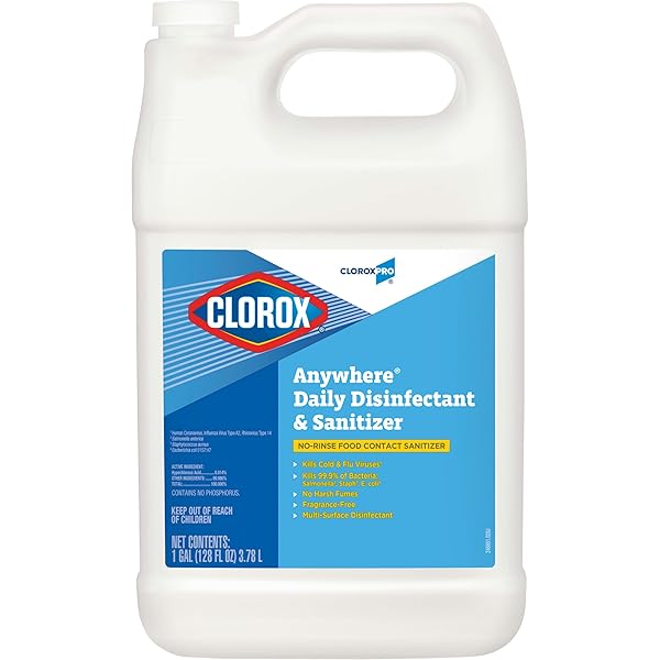 CLOROXPRO ANYWHERE DAILY DISINFECTANT AND SANITIZER, NO-RINSE FOOD...