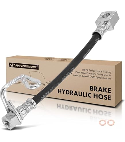 A-Premium Front Passenger Brake Hydraulic Hose Compatible With Select Honda And Acura Models - Accord 2003-2007, TL 2004-2008, TSX 2004-2008 - Replace# 01464SDAA03