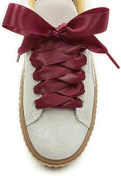 red ribbon shoe laces