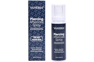 VANERIA Piercing Aftercare Spray, Piercings Treatment, Jewelry Maintenance Spray, Piercings Bumps, for Ears, Nose, Navel Pier
