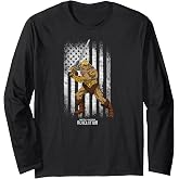 Masters Of The Universe - He-Man Distressed Flag Long Sleeve T-Shirt