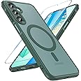 OWKEY Galaxy A16 5G Phone Case, Magnetic Samsung Galaxy A16 5G Case for Magsafe with Tempered Glass Screen Protector,[Shockproof Military] Translucent Back Slim Bumper Cover Samsung A16 5G Case, Green