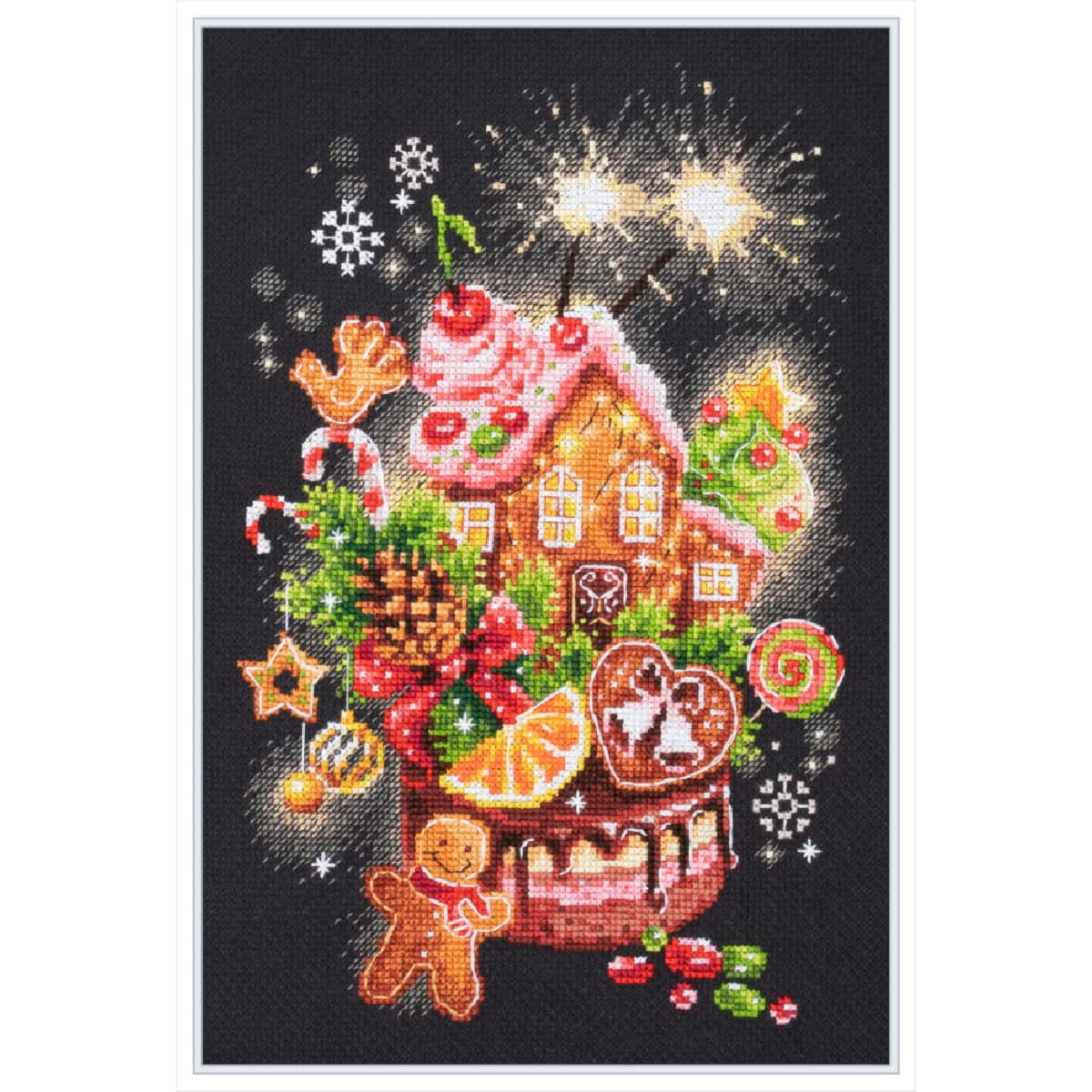 Magic needle 540-673 ZW Christmas Sweets Counted Cross Stitch Kit with Zweigart Edition, Cotton, Multi-Colour, 18 x 28 cm