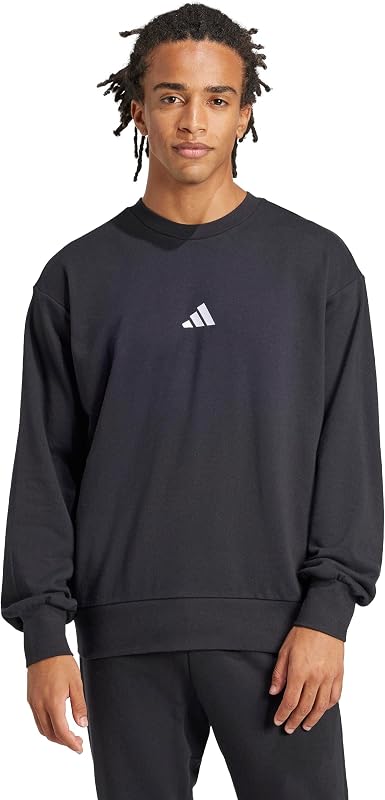 Uomo Essentials FEELCOZY Sweatshirt Francês de Terror, Preto/Branco, L