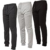 Ultra Performance 3 Pack Mens Lightweight Joggers for Men Casual Lounge Jogger Sweatpants with Pockets (SM - 4X)