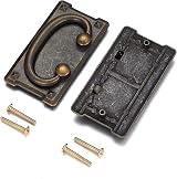 PZIHAO 4Pc Antique Bronze Zinc Alloy Drawer Pulls Cabinet Handles Knobs Wardrobe view 3