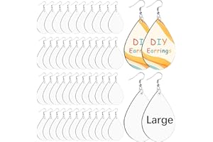 LAIHIULAAN 150 Pcs Sublimation Earring Blanks Large Bulk Big Size 50pcs MDF Sublimation Blank Products with 100 Hooks and Jump Rings Heat Transfer Sublimation Teardrop Earrings Blanks for DIY Craft