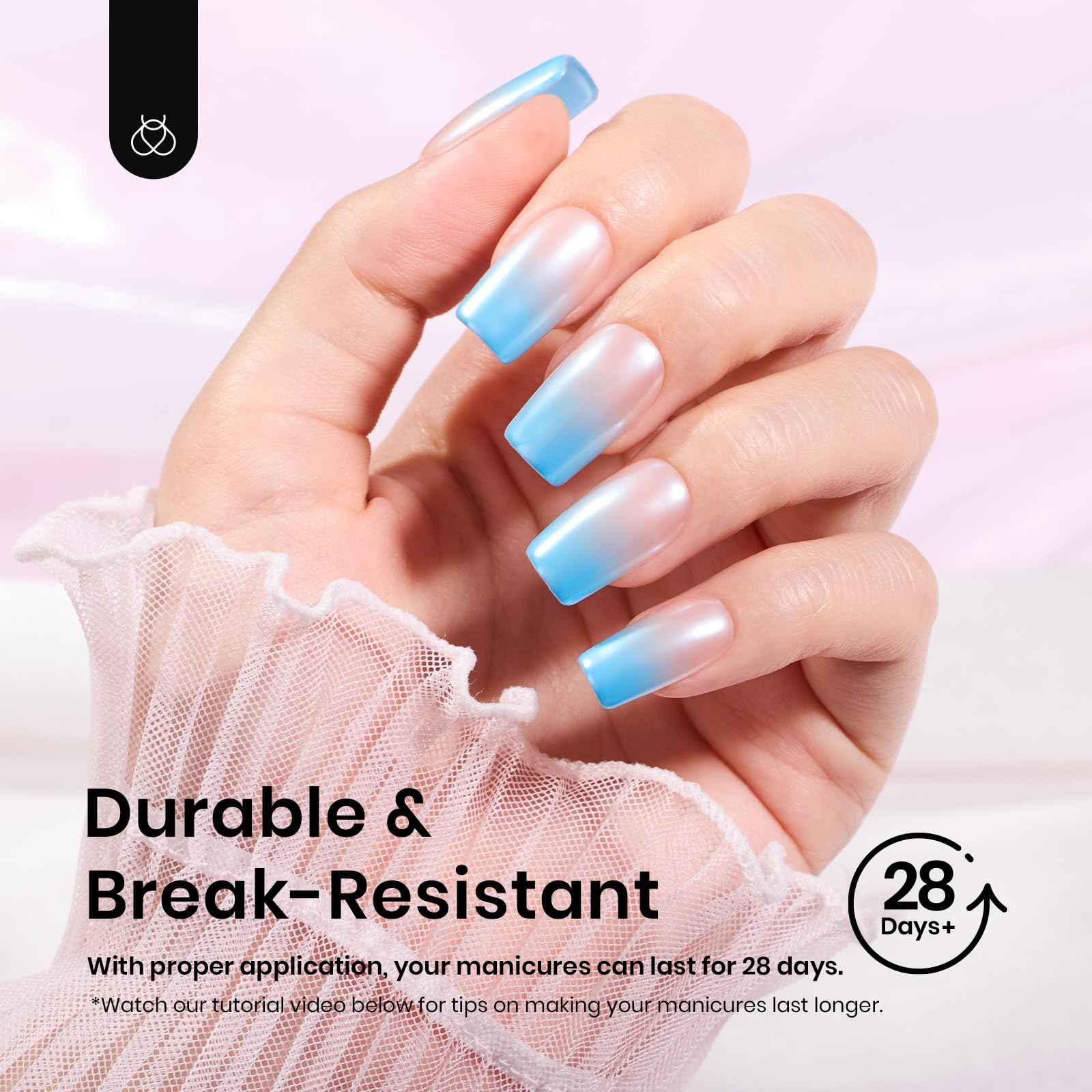 Beetles Short Square Gel Nail Tips 12 Sizes 288 PCS Half Matte Full Cover False Nails Clear Acrylic Nails Glue on Nails for Girls Women DIY Nail Extension - Image 6