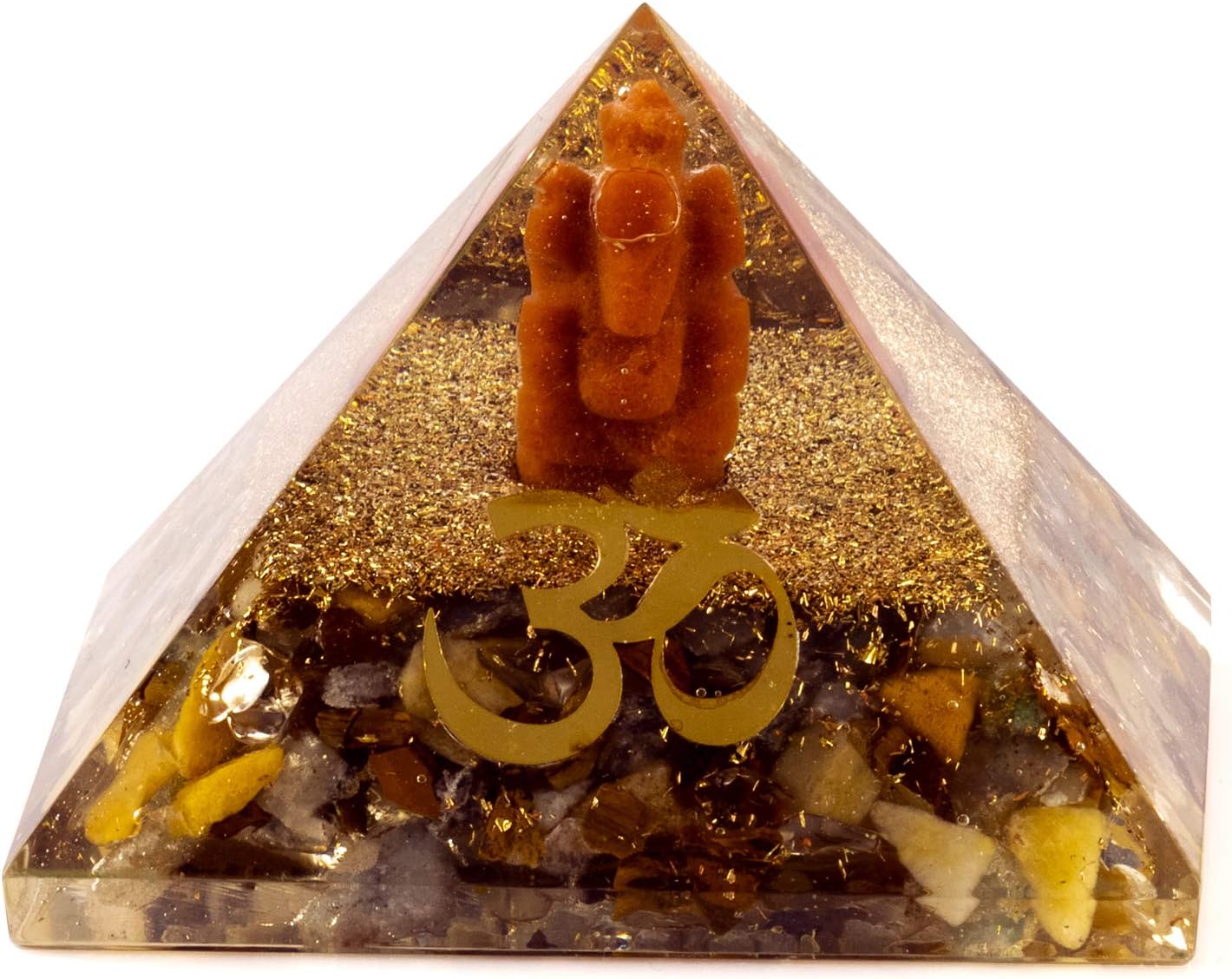 DIVINE MAGIC Money Wealth Prosperity Handmade Going Away Gift for Boss | Abundance Energy Balance Orgone Orgonite Healing Pyramid Crystal Office Décor