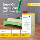 Osmo Door Wood Wax Oil 3060 Clear Satin 1L Durable Water-Resistant Finish view 2