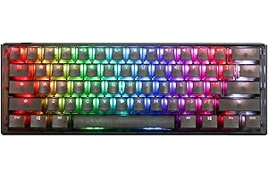 Ducky ONE 3 Aura RGB Hot-Swappable Mechanical Keyboard - Double-Shot PBT Keycaps, Cherry MX Silver Switches, Anti-Ghosting Du
