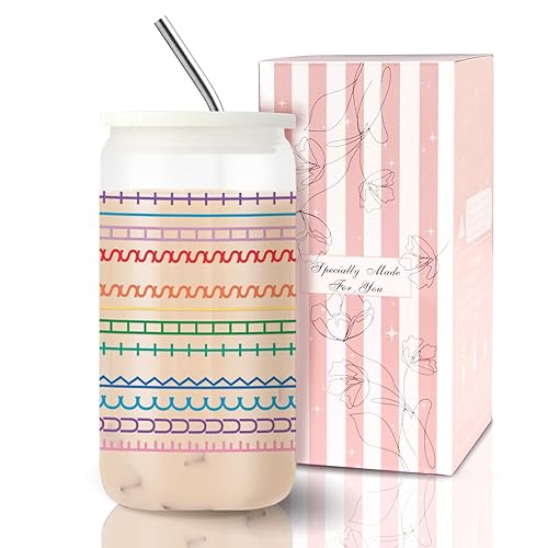 Zyphoria Hidden Message Coffee Mug –16oz Funny Secret Message Glass Cup, Boo Basket Gifts Fall Cup Gag Gifts Iced Coffee Tumbler for Friends, Family,Funny Office Gifts for Coworkers & Work Besties