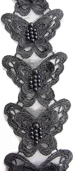 Amazon オーガンジーフラワーモチーフ レースブレード 蝶個 ビーズつき Mt Q008 文房具 オフィス用品 ホーム キッチン