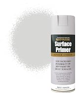 Rust-Oleum 400ml Surface Primer Spray Paint Grey Matt for Interior Exterior view 1