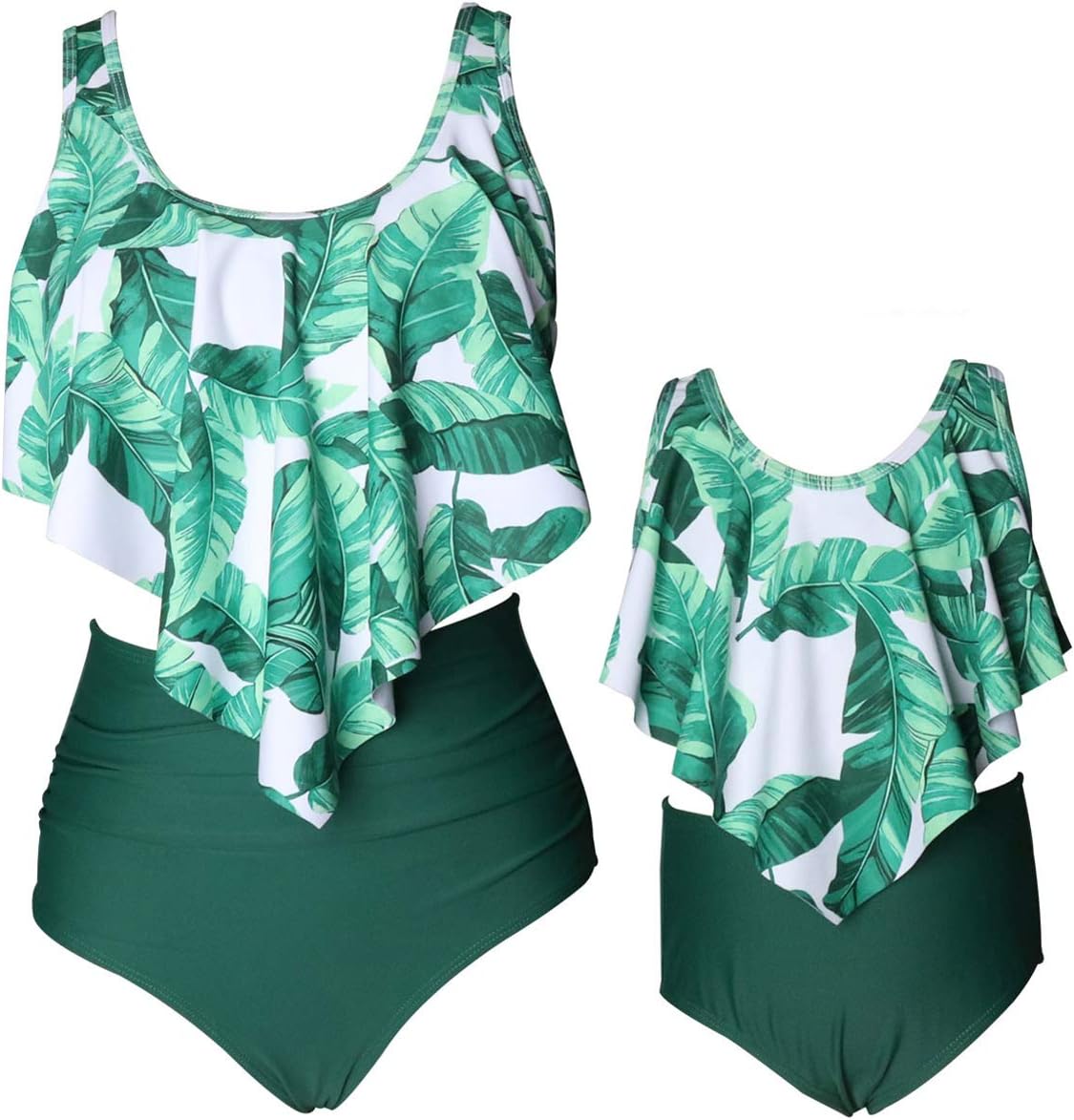 Girls Swimsuit Two Pieces Bikini Set Tassel Falbala Matching Swimwear Bathing Suits
