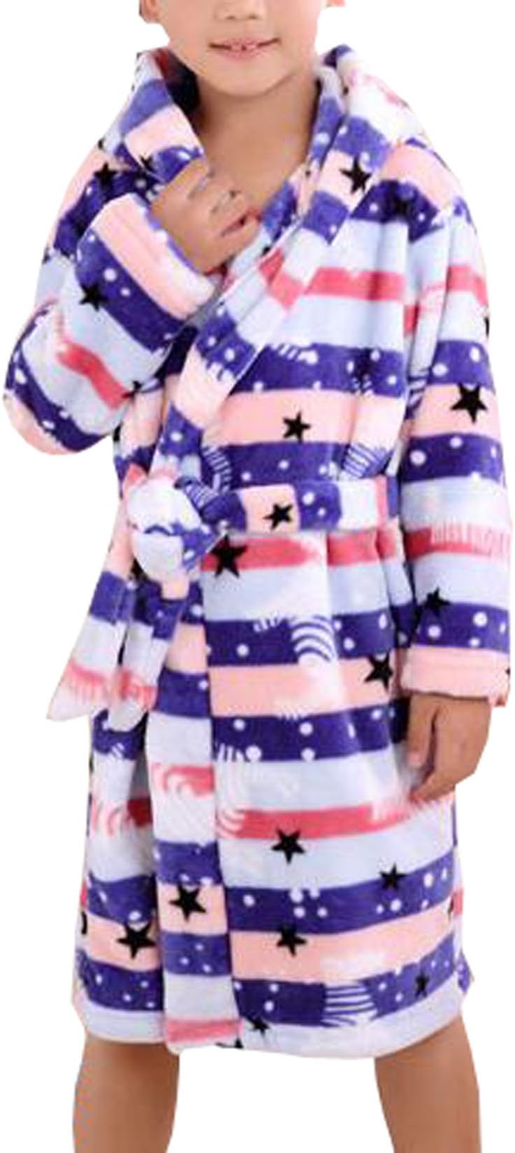 Suplove Boys Flannel Children's Robe Coral Velvet Pajamas Baby Bathrobes
