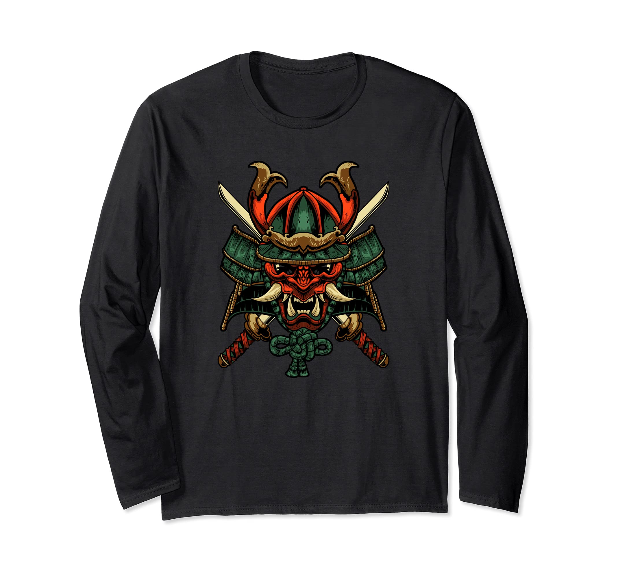Samurai Warrior - Sword Art Japanese Fighter Katana Long Sleeve T-Shirt