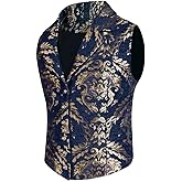 stmoitz Mens Victorian Steampunk Vest Gothic Corset Waistcoat Masquerade Outfit Dress Jacquard Goth Suit Costume