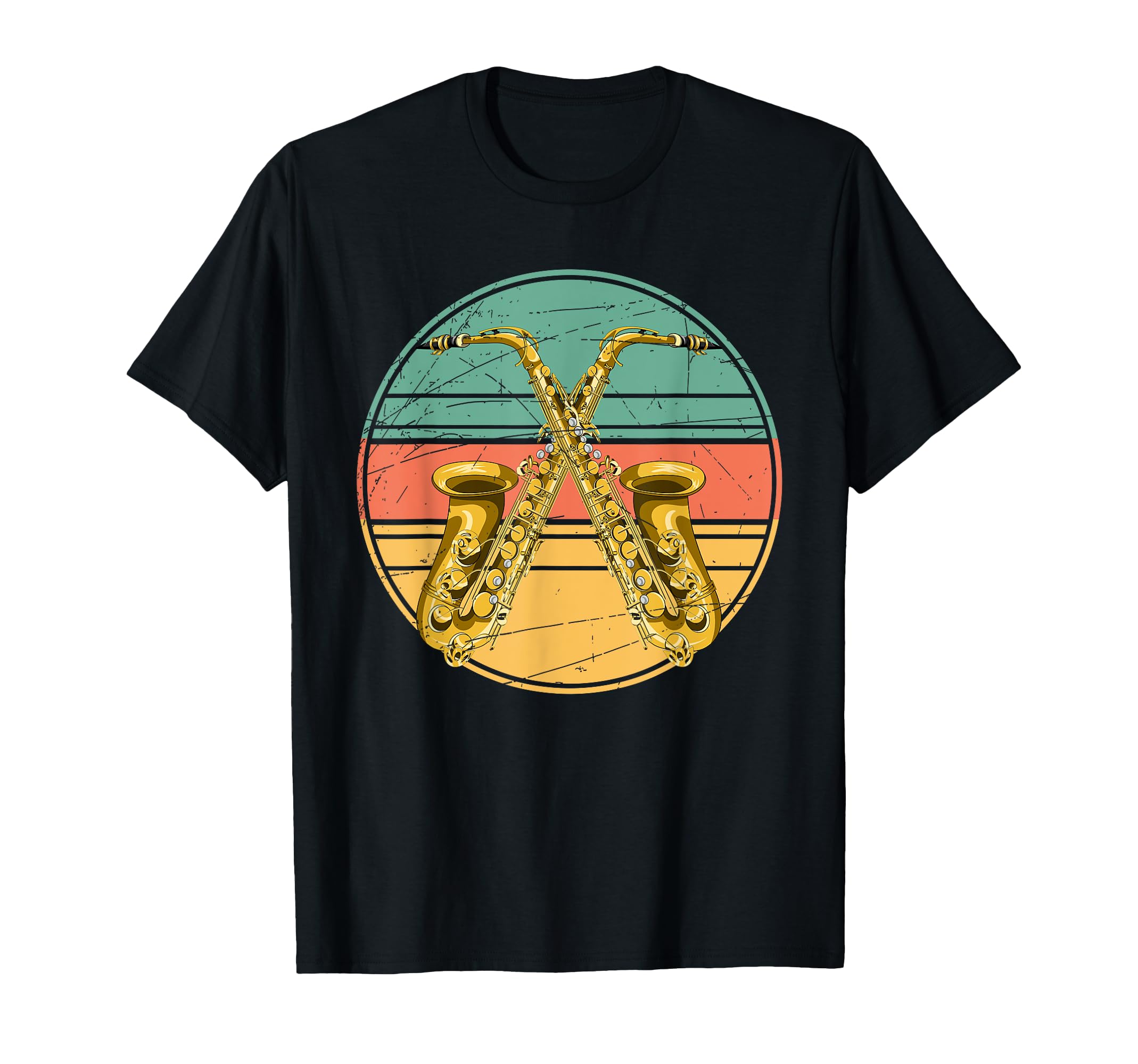 Jazz Musician Saxophonist Sax Player Retro Saxophone T-Shirt