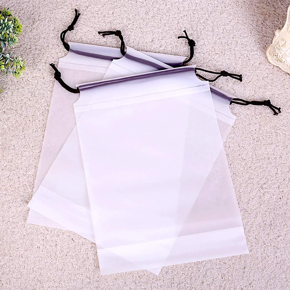 Transparent PE Drawstring Bags 25 PCS Travel Shoe Storage Bag - Image 3