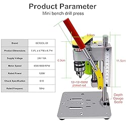 BERXOL Mini Drill Press, Benchtop Drill