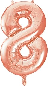 Unique Rose Gold Number 2 Shaped Large Foil Balloon 86cm - 1 Piece view 3