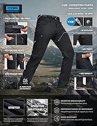 CQR Men's Active Flex Tactical Pants, Water